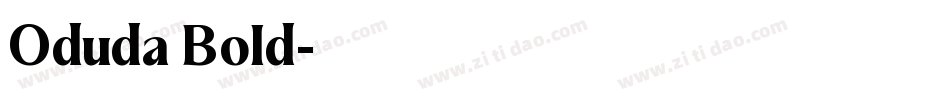 Oduda Bold字体转换